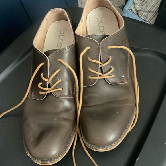 HEY DUDE Brown Leather Loafers Volterra Derby Dress Shoes Oxfords Mens 45 - Picture 7 of 10